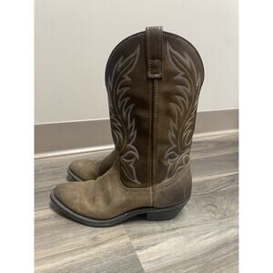 Laredo Boots‎ Women’s Size 7 1/2 Brown Leather 5742 Lea Vamp Fox Cowgirl